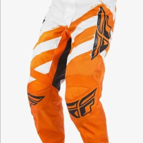 FLY Orange and White Racing Pants - Picture 1 of 3